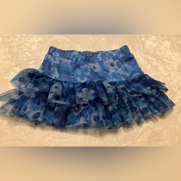 Justice Other - Blue floral tutu skirt